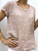 Modetalente Kurzarm 1 Eisblau Pink Himmelblau Dunkelgrau Armeegrün Weiß Hellgrau Damen Kurzarm-Blusen Rundhals Lässig Leinen Unifarben Täglich Kurzarm-Blusen