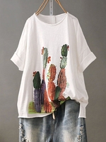 Modetalente Kurzarm 1 Weiß Gelbgrün Rot Damen T-Shirts Urlaub Polyester Rundhals T-Shirts