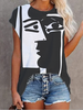Modetalente Kurzarm 1 Wie die Abbildung zeigt Damen T-Shirts Urlaub Rundhals Polyester Lässig T-Shirts