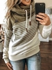 Modetalente Langarm 1 Armeegrün Grün Damen Kapuzenpullover Kapuze Polyester Lässig Farbblock Täglich Kapuzenpullover