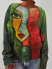 Modetalente Langarm 1 Farbe Damen Pullover Rundhals Baumwolle Lässig Täglich Pullover