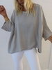 Modetalente Langarm 1 Grau Khaki Weiß Schwarz Blau Damen Langarm-Blusen Rundhals Rayon Basics Unifarben Langarm-Blusen