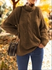 Modetalente Langarm 1 Rotblau Schwarzgrau Kaffee Grün Damen Pullover Hoher Kragen Wolle/Stricken Pullover