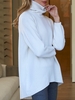 Modetalente Langarm 1 Weiß Khaki Rot Grau Kamelhaarfarbe Schwarz Damen Pullover Baumwollmischung Rollkragen Lässig Elegant Unifarben Pullover