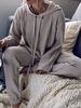 Modetalente Pyjama für Damen Graublau Aprikosengelb Khaki 1 Kostüme