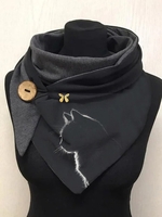 Modetalente Schwarz Schal & Hütte Winter Polyester Lässig Schal & Hütte