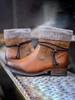 Modetalente Stiefel Geschlossen Lässig Flach Schwarz Stiefel