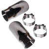 1 PAIR 2.5 Stainless Bolt-On Exhaust Tips 2 1/2 Inlet 3 Outlet 6 Long