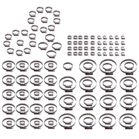 135x 1-Ohr Sortiment Schlauchschellen Edelstahl Schlauchklemmen Set KFZ 10-60mm