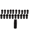 20x Open End Acorn Hex Wheel Racing Tuner Lug Nuts Set M12X1.5 Radmutter Schwarz