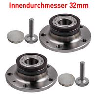 2x Radnabe + Radlagersatz Hinten kompatibel für VW Passat 3C2 Kombi 3C5 kompatibel für Golf 6 Touran Ne
