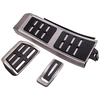 3x Edelstahl Pedalkappen Fußstütze Set 4G1064205A kompatibel für Audi A6 4G A7 A5 A6 Avant