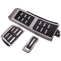 3x Edelstahl Pedalkappen Fußstütze Set 4G1064205A kompatibel für Audi A6 4G A7 A5 A6 Avant