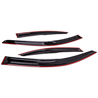 4*Smoke Regenshutz Wavy Window Visiere kompatibel für Lexus IS250 IS350 ISF Limousine06-12