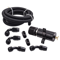 Alu Baffled 0.75L AN10 Motoröl-Auffangdose 3M Schlauchsatz Armaturen Universal