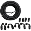 AN6 AN-6 Nylon Edelstahl Geflochtener Kraftstoffschlauch Ende Adapter Kit Ölleit