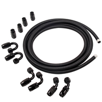 AN8 -8AN Nylon Stahl geflochten O IL Linie + Fitting Schlauchende Adapter NEU