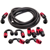 AN8 8AN Geflochtener Öl-/Kraftstoffschlauch aus Nylon Adapter-Kit Schlauchended