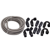 AN8 Stainless Steel Braided Teflon/PTFE Fuel Hose Line 20ft Fitting E85 nagelneu