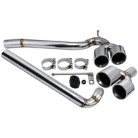 Auspuff 4 Rohr kompatibel für Edelstahl Sport Endrohre kompatibel für BMW 5er F10 F11 6er F12 F13