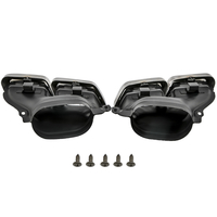 Auspuffblenden Endrohre Eckig Blenden kompatibel für Mercedes W222 W212 E63 S65 AMG