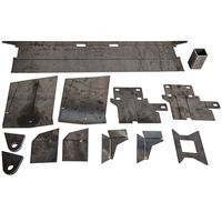 DIY Komplettes Heckstoßstange Kit Blankes Metall kompatibel für Jeep Cherokee XJ 1984-2001
