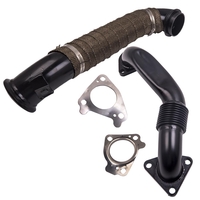 Downpipe Up-Pipe kompatibel für Chevrolet GMC LB7 LLY LMM LML 6.6L kompatibel für Duramax Schwarz