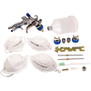 HVLP Sprühpistole 600ml Schwerkraft Fed Hopper Air Paint Spray Gun 1.4 mm Düse