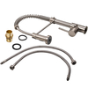 Kitchen Sink Faucet Pull Down Sprayer Spring Single Hole Mixer Tap Copper Silver