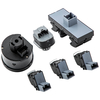 Lichtschalter Spiegel Set Fensterheberschalter kompatibel für VW Golf 5 6 Passat 3C Chrom
