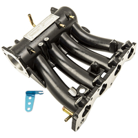 Schwarz Ansaugbrücke Krümmer Saugroh kompatibel für Honda Civic CRX 88-00 Del Sol D15 D16