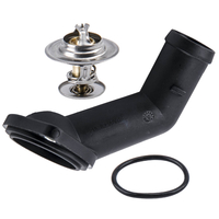 Thermostat Wasserflansch + Dichtung kompatibel für Audi A3 kompatibel für Seat Leon kompatibel für Skoda VW Bora Passat