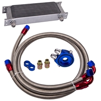 Universal 13-Row 10AN Engine Transmission Oil Cooler Kit +Filter Ölkühler