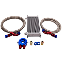 Universal Zusatz Ölkühler Set 19 Reihen mit Anschluss-Set mit Filteradapter