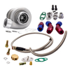 V-Band Flansch Turbo Gt45 Turbolader + Ölzuleitung + Ölablassleitung