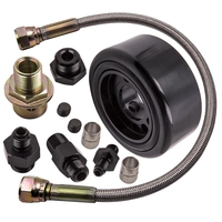Vtec Head Conversion Kit Für Honda Acura LS / B20 Aluminum Adapter Plate Schwarz
