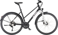 Crossbike KTM Avenza Cross Street unisex black/white. 2024 (Rahmenhöhe KTM: 46 cm Körpergrösse 155 - 169 cm (Trekking))
