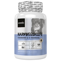 Harnwegshilfe für Hunde - 120 Cranberry Kapseln mit D Mannose - Für Harnblase & Niere 