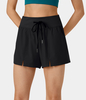 Halara - Breezeful™ Schnell trocknende Freizeitshorts mit hoher Taille,  Kordelzug und Seitentaschen 7, 6 cm - Schwarz - XL