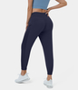 Halara - Breezeful™ Schnell trocknende,  lässige Flowy Jogginghose mit hoher Taille und Kontrast-Seitenpanel - Black Diamond Blue - S