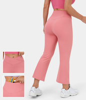 Halara - Capri-Yoga-Leggings mit hoher Taille und hoher Taille - Süßigkeiten Rosa - S