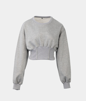 Halara - Cropped Korsett-Sweatshirt - Grau - M