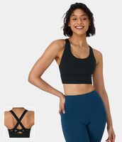 Halara - Cross-Trainings-Sport-BH mit mittlerem Halt - Schwarz - XS