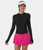 Halara - Daumenloch Basic Golf Sport Top - Schwarz - XS