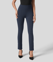 Halara - EcoCloudful™-Stoff 7/8 Stoffhose mit hohem Bund,  Bauchkontrolle und verstellbarem Saum - Mitternachtsblau - S(7/8)