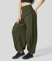 Halara - EcoCloudful™-Stoff Lässige Laternenhose mit hohem Bund und mehreren Taschen - Lone Pine Green - M(regular)