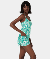 Halara - Everyday 2-in-1-Aktivitätskleid-Euphoria Air - Hellgrünes Aquarell - L