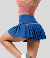 Halara - Everyday 2-in-1 Mid Rise Plissee-Tennisrock - Nebulas Blue - M