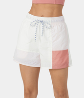 Halara - Everyday 2-in-1-Shorts in Blockfarben-Optik mit Kordelzug,  10, 2 cm - Weiß - XS