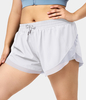 Halara - Plus-Size 2-in-1 Shorts mit Kordelzug und Kontrastmesh 10, 2 cm - Weiß - 3X